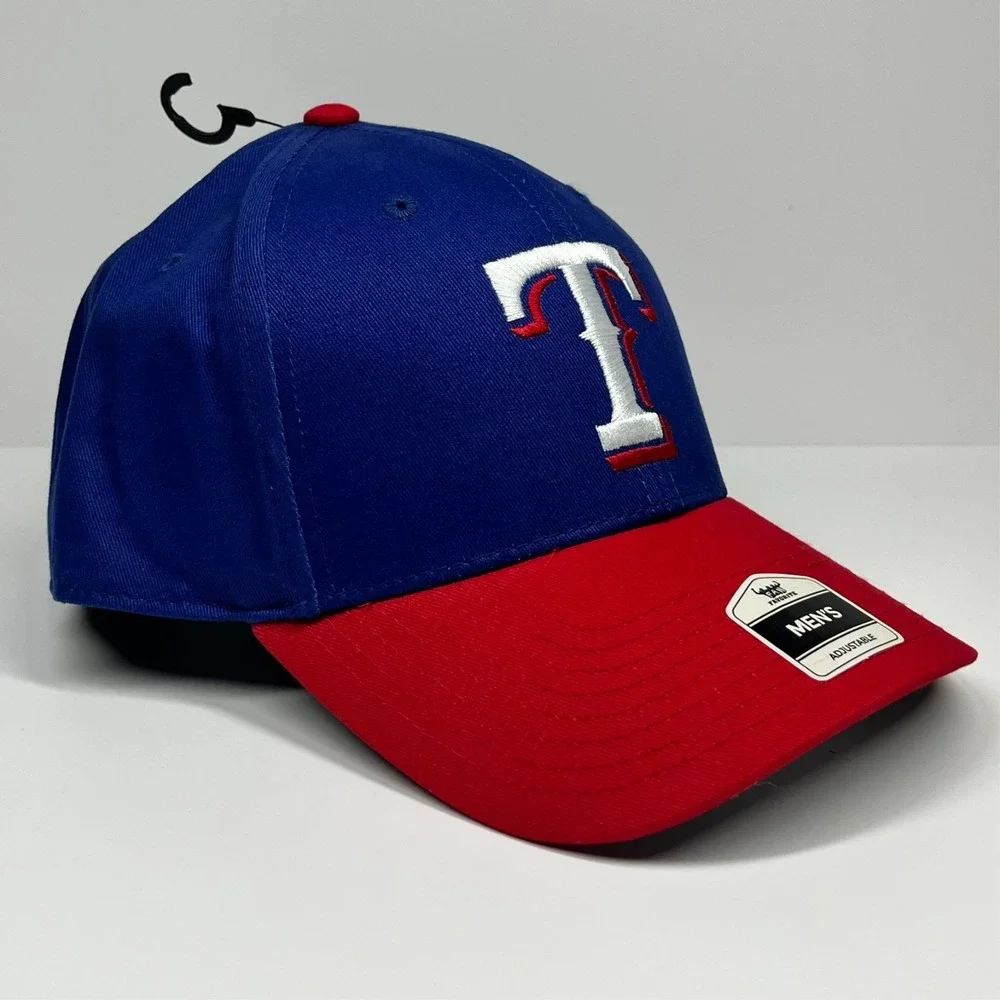 Texas Rangers Hat Fan Favorite MVP Two Tone Blue Red Adjustable Cap MLB